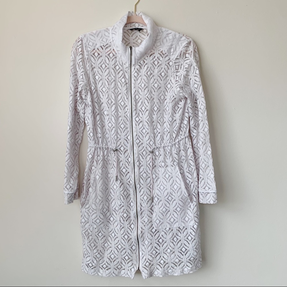 Nic + Zoe Lace Swimsuit Coverup Long Sleeve Vacation Pool Lounge Size Medium
